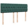 vidaXL Cama box spring con colch&oacute;n terciopelo verde oscuro 140x200 cm