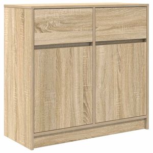 vidaXL Aparador con caj&oacute;n roble Sonoma 80x34x76 cm madera ingenier&iacute;a