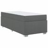 vidaXL Estructura de cama con colch&oacute;n Gris oscuro 80 x 200 cm tela