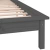 vidaXL Estructura de cama doble con LED madera maciza gris 120x190 cm