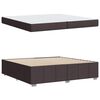 vidaXL Estructura de cama con colch&oacute;n Marr&oacute;n Oscuro 200 x 200 cm tela