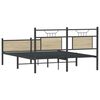 vidaXL Estructura de cama sin colch&oacute;n madera roble Sonoma 150x200 cm