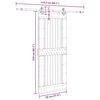 vidaXL Puerta corredera con herrajes madera maciza de pino 95x210 cm