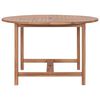 vidaXL Mesa de comedor de jardín madera maciza de teca Ø110x75 cm