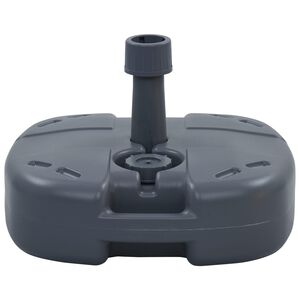 vidaXL Base de sombrilla portátil rellenable con arena/agua gris