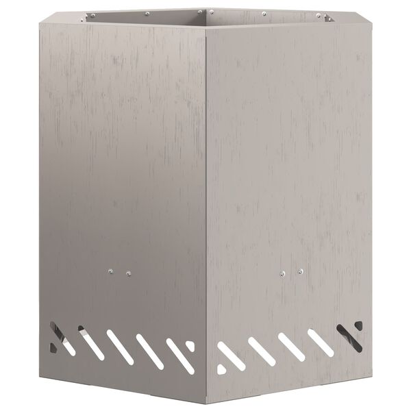 vidaXL Hoguera Sin Humo Marr&oacute;n 48 x 48 x 51 cm Acero autopatinable