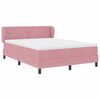 vidaXL Cama tipo Box Spring con colch&oacute;n Rosa 140 x 190 cm Terciopelo