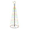 vidaXL &Aacute;rbol de Navidad c&oacute;nico 108 LED de colores 70x180 cm