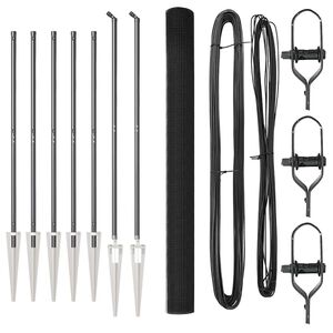 vidaXL Poste de Valla Gris