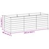 vidaXL Arriate de acero galvanizado plateado 240x80x77 cm