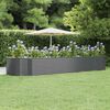 vidaXL Jardinera arriate acero galvanizado gris 447x140x68 cm