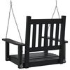 vidaXL Silla columpio jard&iacute;n con cadenas de metal madera abeto negro