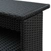 vidaXL Set muebles bar jardín 3 piezas y cojines ratán sintético negro