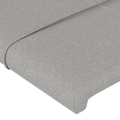 vidaXL Estructura de cama con cabecero de tela gris claro 120x200 cm