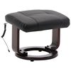 vidaXL Sillón de masaje reclinable de TV cuero sintético negro