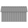 vidaXL Casa para perros acero galvanizado gris 116,5x153x81,5 cm