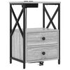 vidaXL Armario de Noche Gris Sonoma 40 x 31 x 60 cm