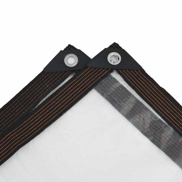 vidaXL Lona con ojales Transparente 4 x 10 m Polietileno