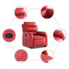 vidaXL Sill&oacute;n reclinable elevable cuero artificial rojo