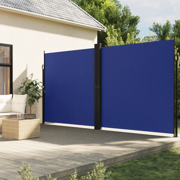 vidaXL Toldo lateral retr&aacute;ctil azul 200x1000 cm