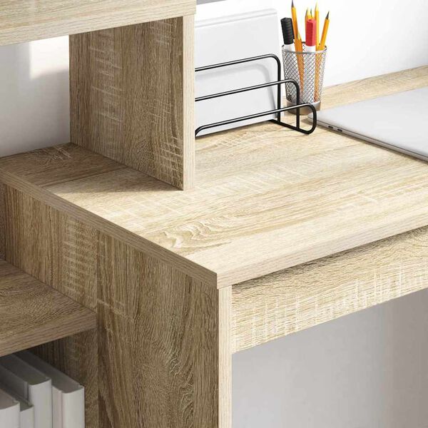 vidaXL Escritorio Roble Sonoma 100 x 40 x 90 cm Madera de ingeniería