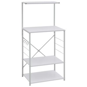 vidaXL Armario para microondas madera ingenier&iacute;a blanco 60x39,6x123 cm