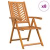 vidaXL Silla de Jard&iacute;n 8 uds. Marr&oacute;n Madera de Acacia S&oacute;lida