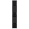 vidaXL Librería separador madera contrachapada negro 100x24x155 cm