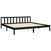 vidaXL Estructura de cama con cabecero madera maciza negro 180x200 cm