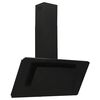 vidaXL Campana extractora acero inoxidable vidrio templado negro 90 cm