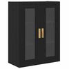 vidaXL Armario de Pared Roble Negro 69,5 x 34 x 90 cm