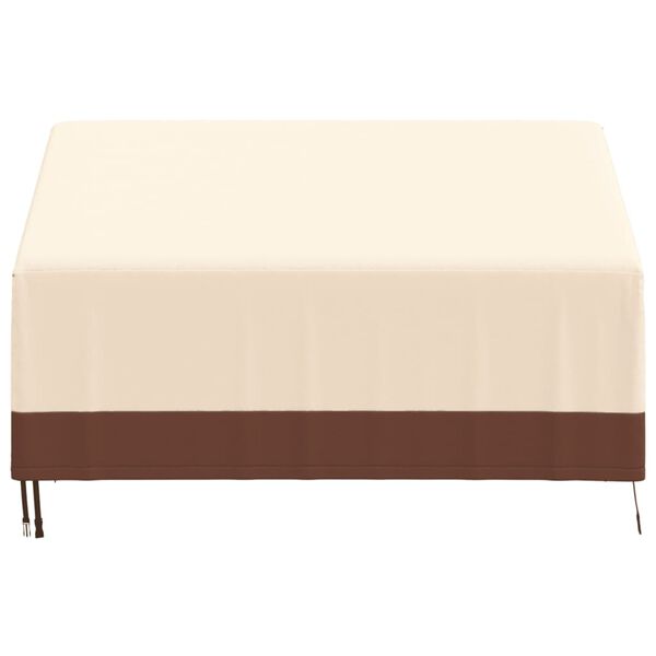 vidaXL Cubierta de banco de 2 plazas Oxford 600D beige 137x97x48/74 cm