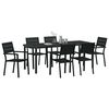 vidaXL Conjunto de Comedor de Jard&iacute;n 7 pcs Negro