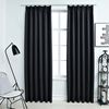 vidaXL Cortinas opacas con ganchos 2 piezas negro 140x175 cm