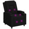 vidaXL Sill&oacute;n de masaje reclinable Negro 75 x 95 x 100 cm Tela