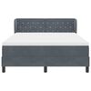 vidaXL Cama tipo Box Spring Gris oscuro 140 x 190 cm Terciopelo