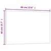 vidaXL Pizarra magn&eacute;tica de pared vidrio templado blanco 60x40 cm