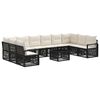 vidaXL Conjunto de sof&aacute;s de jard&iacute;n 11 pcs Negro rat&aacute;n sint&eacute;tico