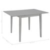 vidaXL Juego de muebles de comedor 3 piezas MDF gris