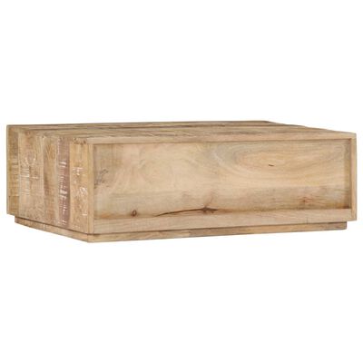 vidaXL Mesa de centro de madera maciza de mango 90x60x30 cm