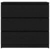 vidaXL Aparador de madera de roble negro 80x35x76 cm