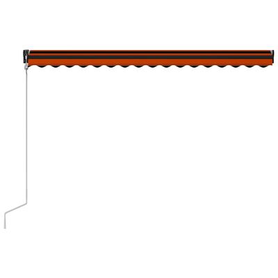 vidaXL Toldo retráctil sensor de viento LED naranja marrón 400x300 cm