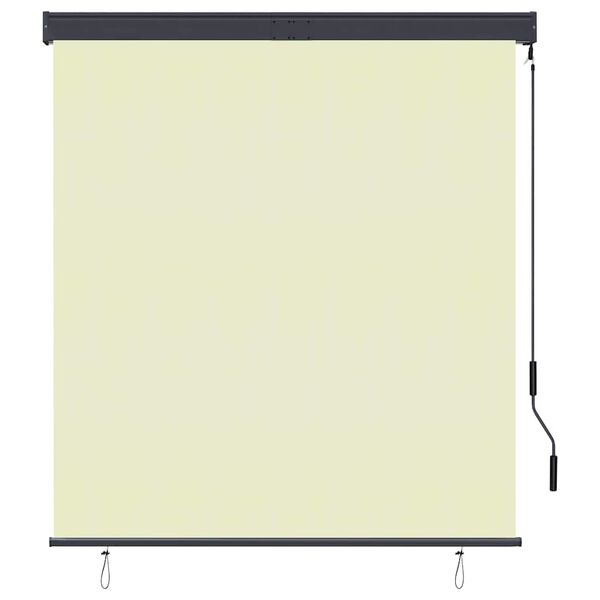 vidaXL Estor enrollable de exterior color crema 140x250 cm