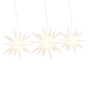vidaXL L&aacute;mparas de Navidad LED plegables 3 unidades blanco