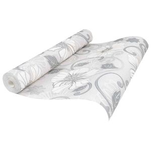 vidaXL Papel tapiz 3D s&oacute;lido Rayado Flor 10 x 0,53 m Tela no tejida