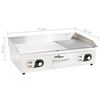 vidaXL Plancha eléctrica de cocina acero inoxidable 4400 W 71x43x24 cm