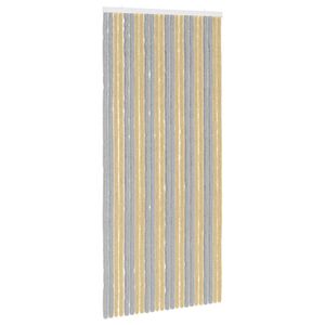 vidaXL Cortina de Insectos de Chenilla Gris y Beige 100 x 220 cm