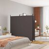 vidaXL Biombo divisor de 2 paneles de tela marr&oacute;n 348x180 cm