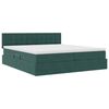 vidaXL Cama con almacenamiento con colch&oacute;n Verde oscuro 100 x 200 cm