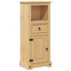 vidaXL Armario de ba&ntilde;o Corona madera maciza de pino 45x33x110 cm